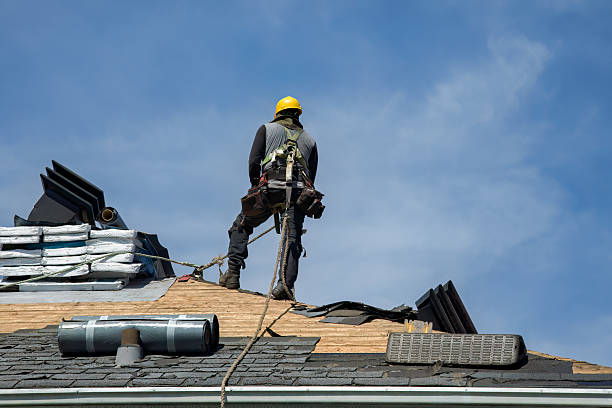 Professional Storm Damage Roof Repair technician working in Westfield, PA